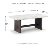 Burkhaus White/Dark Brown Coffee Table and 2 End Tables Set from Ashley - DMV Furniture