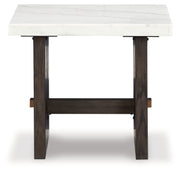 Burkhaus White/Dark Brown Coffee Table and 2 End Tables Set from Ashley - DMV Furniture
