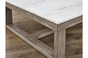 Loyaska Brown/Ivory Coffee Table and 2 End Tables -  Ashley - DMV Furniture