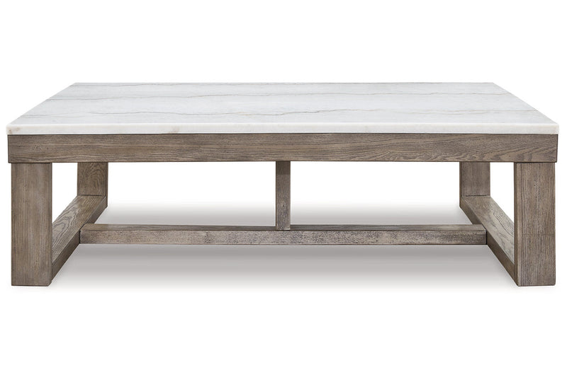 Loyaska Brown/Ivory Coffee Table and 2 End Tables -  Ashley - DMV Furniture