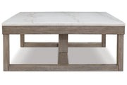 Loyaska Brown/Ivory Coffee Table and 2 End Tables -  Ashley - DMV Furniture