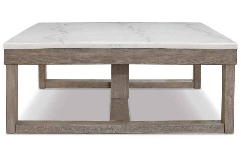 Loyaska Brown/Ivory Coffee Table and 2 End Tables -  Ashley - DMV Furniture