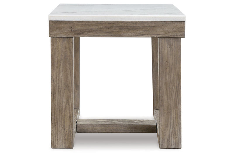 Loyaska Brown/Ivory Coffee Table and 2 End Tables -  Ashley - DMV Furniture