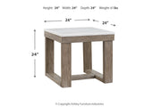 Loyaska Brown/Ivory Coffee Table and 2 End Tables -  Ashley - DMV Furniture