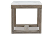 Loyaska Brown/Ivory Coffee Table and 2 End Tables -  Ashley - DMV Furniture