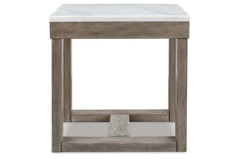 Loyaska Brown/Ivory Coffee Table and 2 End Tables -  Ashley - DMV Furniture