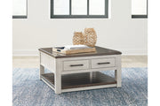 Darborn Gray/Brown Lift-top Coffee Table and 2 Chairside End Tables -  Ashley - DMV Furniture