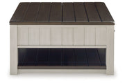 Darborn Gray/Brown Lift-top Coffee Table and 2 Chairside End Tables -  Ashley - DMV Furniture