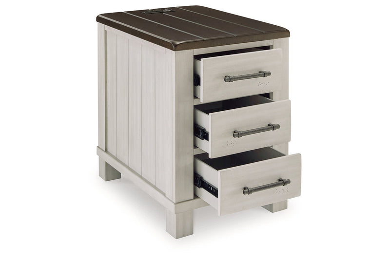 Darborn Gray/Brown Lift-top Coffee Table and 2 Chairside End Tables -  Ashley - DMV Furniture