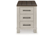 Darborn Gray/Brown Lift-top Coffee Table and 2 Chairside End Tables -  Ashley - DMV Furniture