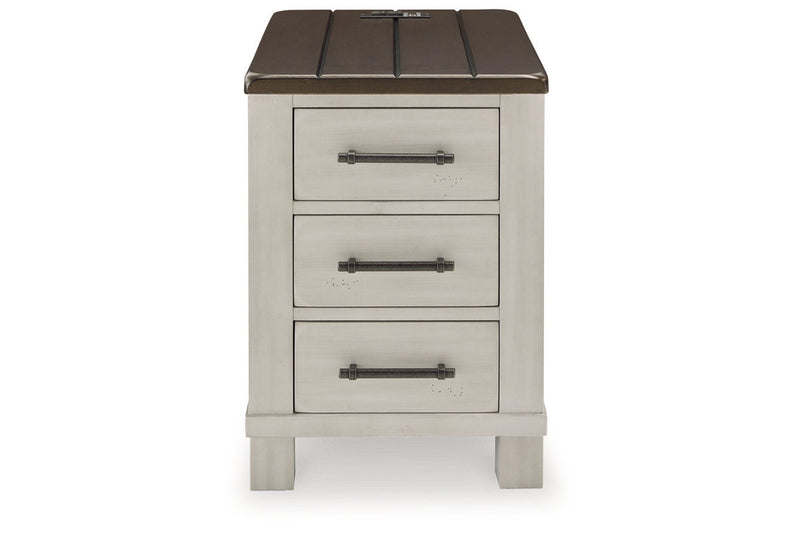 Darborn Gray/Brown Lift-top Coffee Table and 2 Chairside End Tables -  Ashley - DMV Furniture
