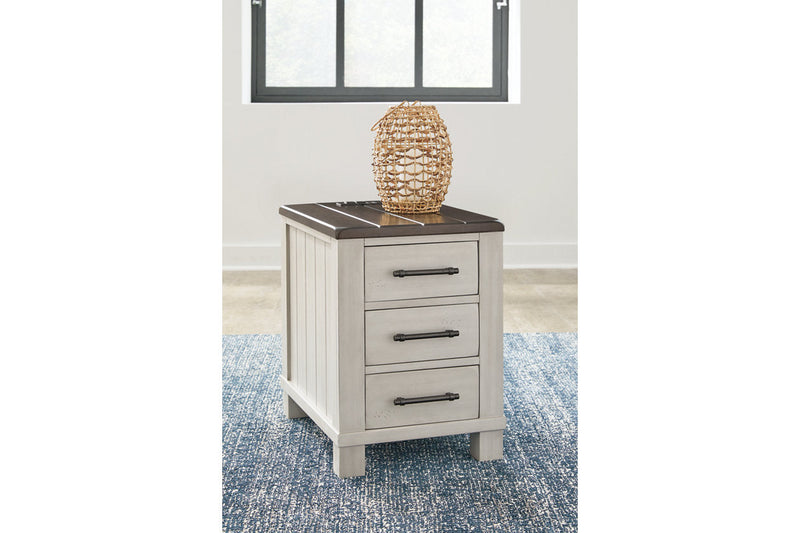 Darborn Gray/Brown Lift-top Coffee Table and 2 Chairside End Tables -  Ashley - DMV Furniture