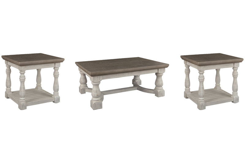 Havalance Gray/White Coffee Table and 2 End Tables -  Ashley - DMV Furniture