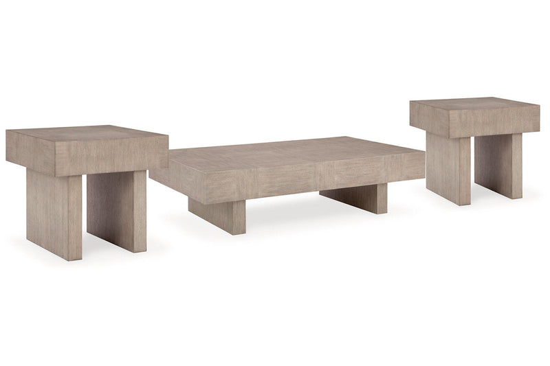 Jorlaina Light Grayish Brown Coffee Table and 2 End Tables -  Ashley - DMV Furniture