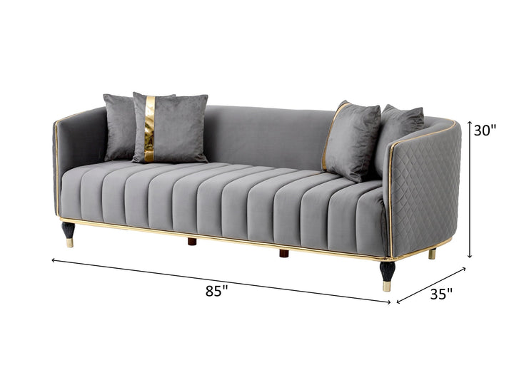 Toronto 85" Wide Square Arm Sofa