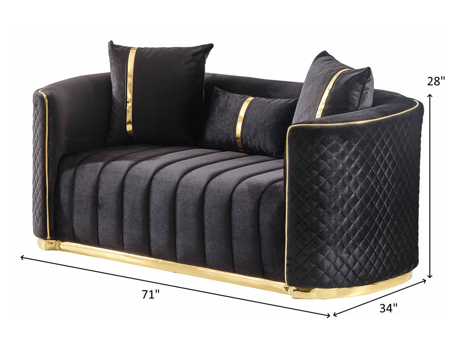 Ceko 71" Wide Loveseat
