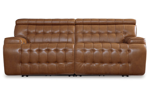 Temmpton Chocolate 2-Piece Power Reclining Sectional Loveseat -  Ashley - DMV Furniture