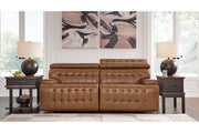 Temmpton Chocolate 2-Piece Power Reclining Sectional Loveseat -  Ashley - DMV Furniture