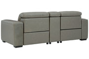 Correze Gray 3-Piece Power Reclining Loveseat from Ashley - DMV Furniture