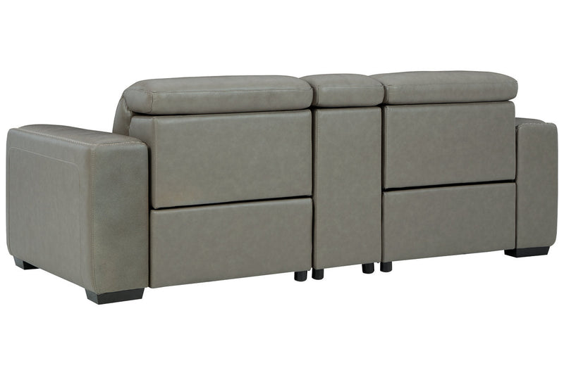 Correze Gray 3-Piece Power Reclining Loveseat from Ashley - DMV Furniture