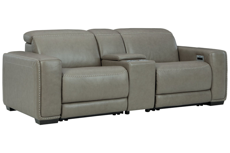 Correze Gray 3-Piece Power Reclining Loveseat from Ashley - DMV Furniture