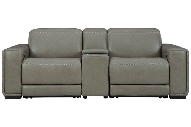 Correze Gray 3-Piece Power Reclining Loveseat from Ashley - DMV Furniture