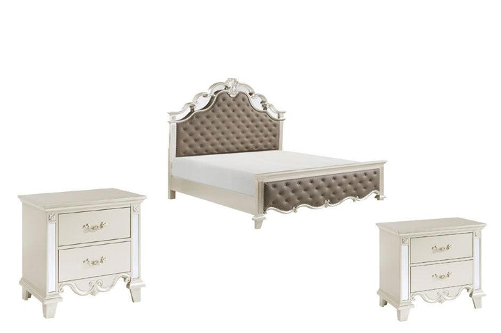 Ever 3 Piece Queen Bedroom Set In Champagne 1429-1*3 | Homelegance