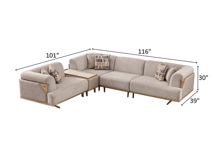 Urla 116" / 101" Wide Sectional