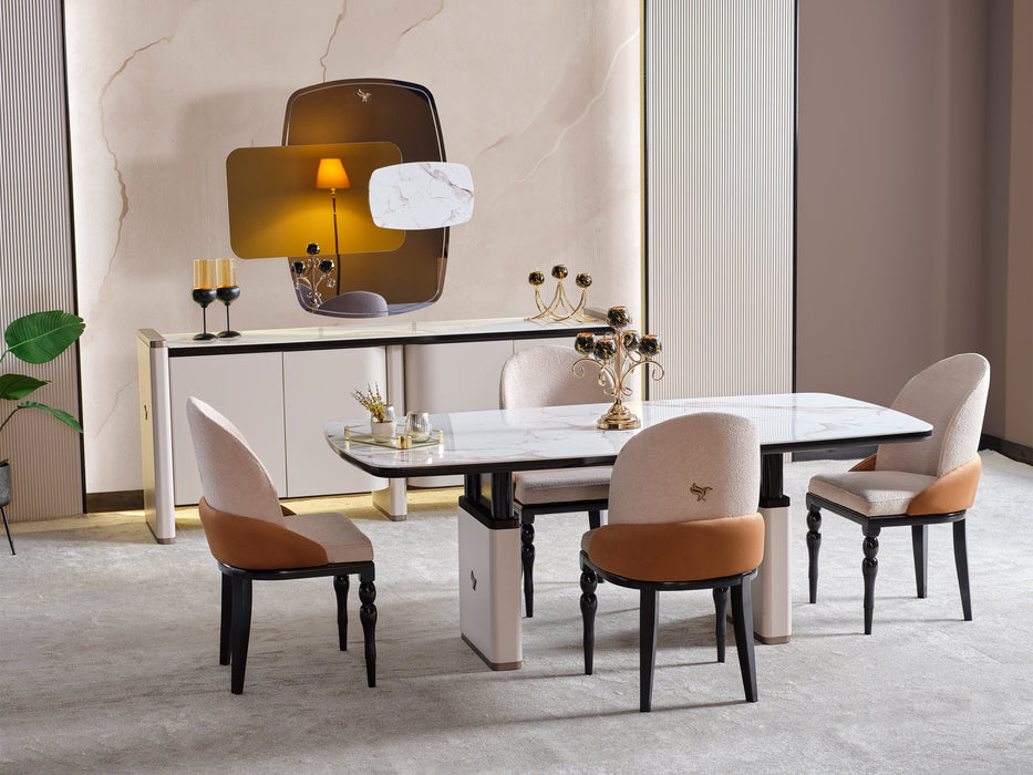 Voyance 80.3" Wide 6 Person Dining Table