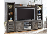 Wynnlow Gray 4-Piece Entertainment Center -  Ashley - DMV Furniture