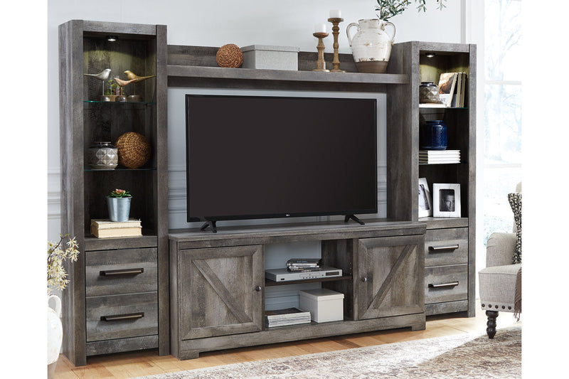 Wynnlow Gray 4-Piece Entertainment Center -  Ashley - DMV Furniture