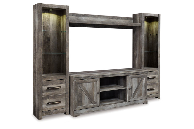 Wynnlow Gray 4-Piece Entertainment Center -  Ashley - DMV Furniture