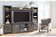 Wynnlow Gray 4-Piece Entertainment Center -  Ashley - DMV Furniture