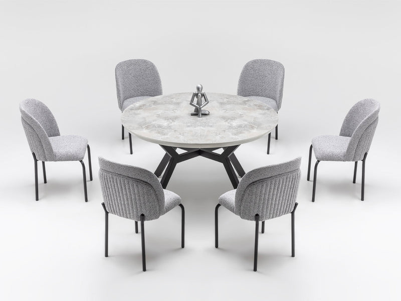 Zirkon 55" / 43.3" Wide Extendable Dining Table