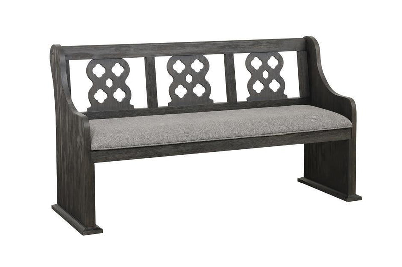 Arasina Dark Pewter 6 Piece Extendable Rectangular Dining Table Set 5559N-96-6 | Homelegance