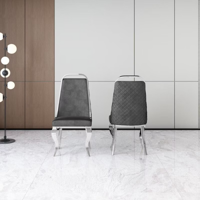 S426 Grey Silver Dining Chair