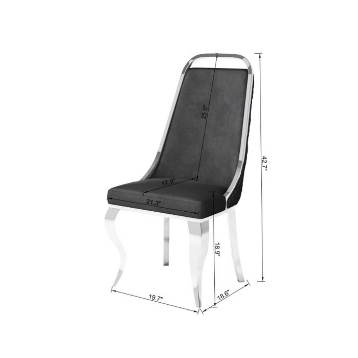 S426 Grey Silver Dining Chair