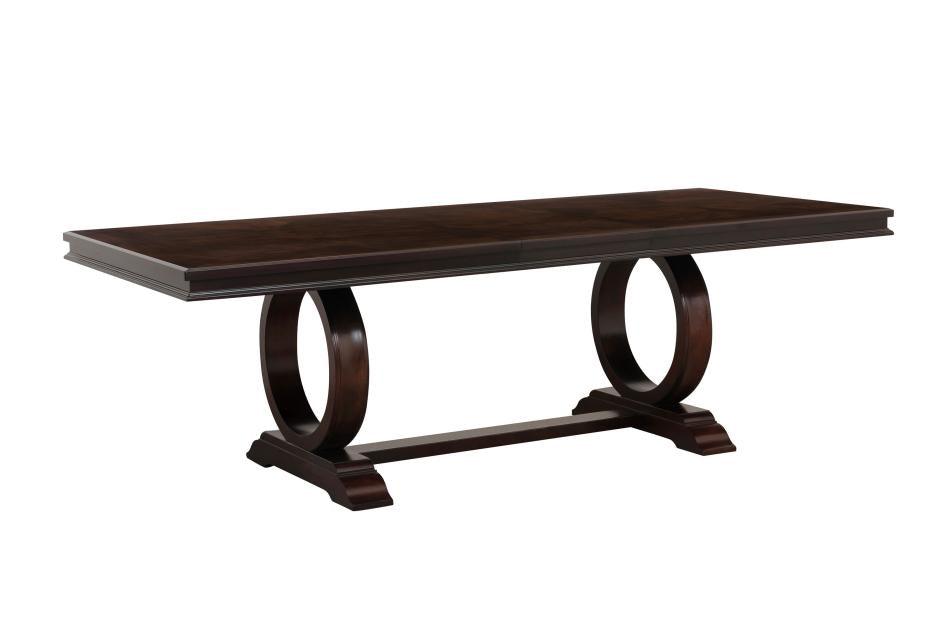 Oratorio Cherry 7 Piece Extendable Trestle Dining Table Set 5562-96-7 | Homelegance