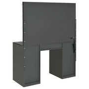 Acena 7-drawer Vanity Set with Lighting Grey High Gloss - 931145