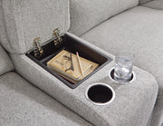Acklen Place Pewter 3-Piece Power Reclining Sectional Sofa with Chaise - 93605S4