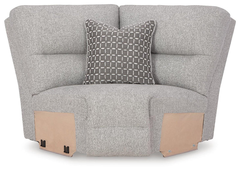 Acklen Place Pewter 5-Piece Power Reclining Sectional - 93605S3