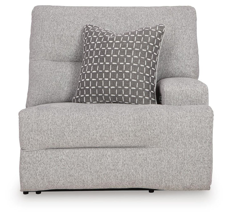 Acklen Place Pewter 7-Piece Power Sectional Reclining Sofa with Storage Console - 93605S20