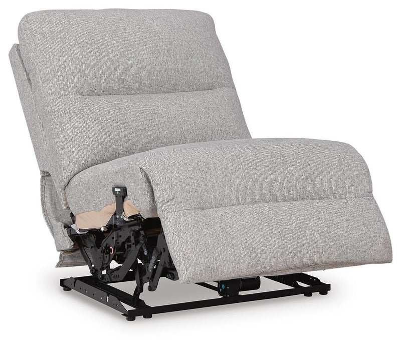 Acklen Place Pewter 7-Piece Power Sectional Reclining Sofa with Storage Console - 93605S20