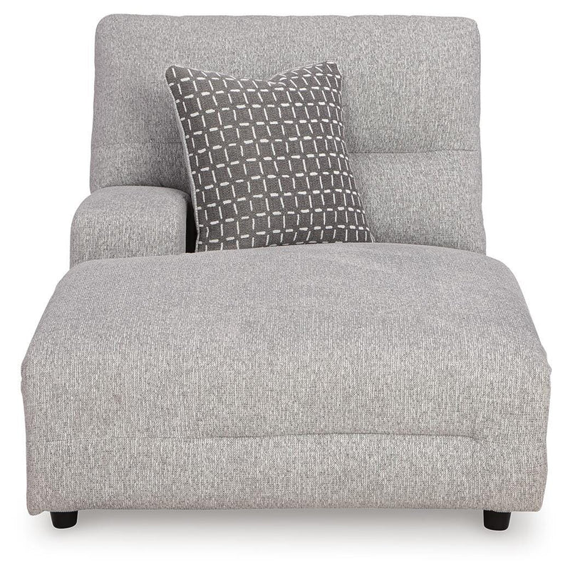Acklen Place Pewter Left-Arm Facing Power Reclining Back Chaise - 9360579