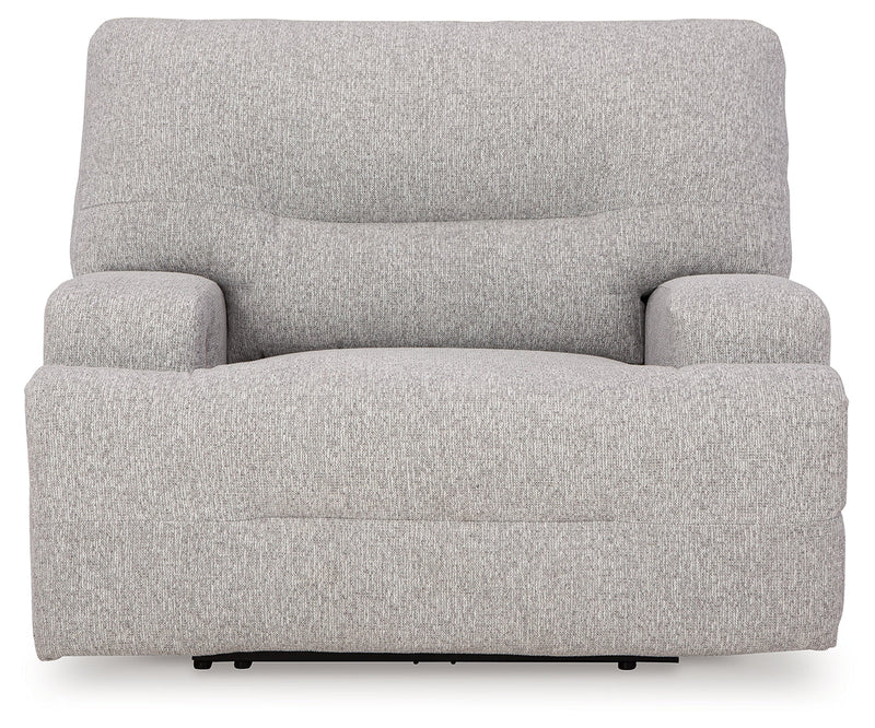 Acklen Place Pewter Oversized Power Recliner - 9360582