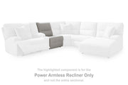Acklen Place Pewter Power Armless Recliner - 9360531