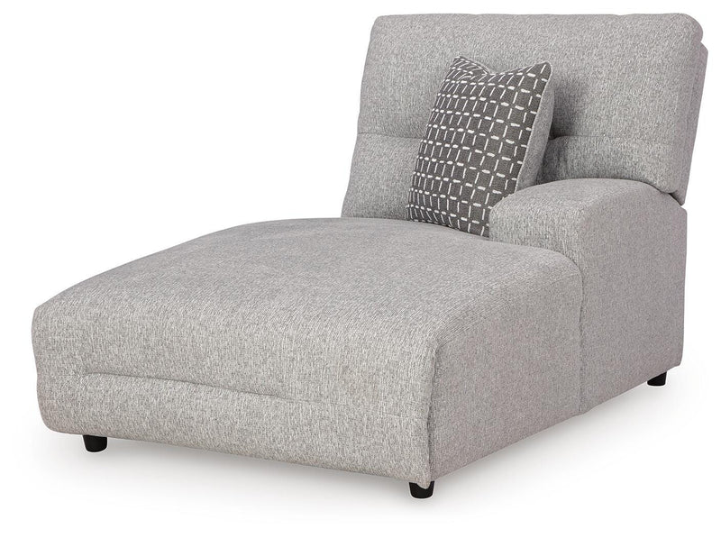 Acklen Place Pewter Right-Arm Facing Power Reclining Back Chaise - 9360597