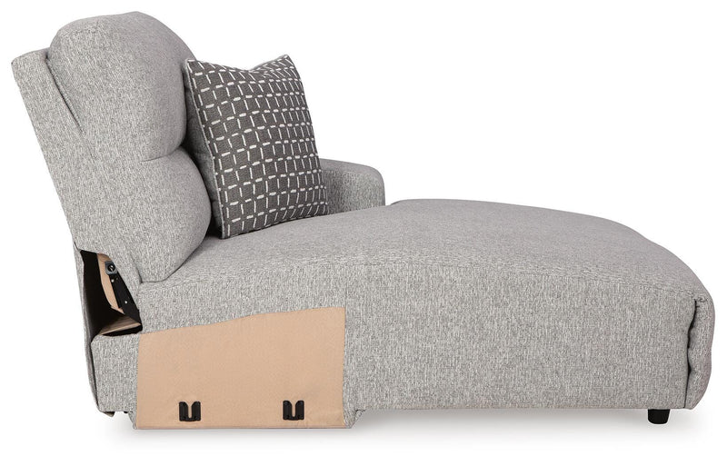 Acklen Place Pewter Right-Arm Facing Power Reclining Back Chaise - 9360597