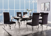 Ada Black Glass Dining Set - DMV FurnitureDining Room Set