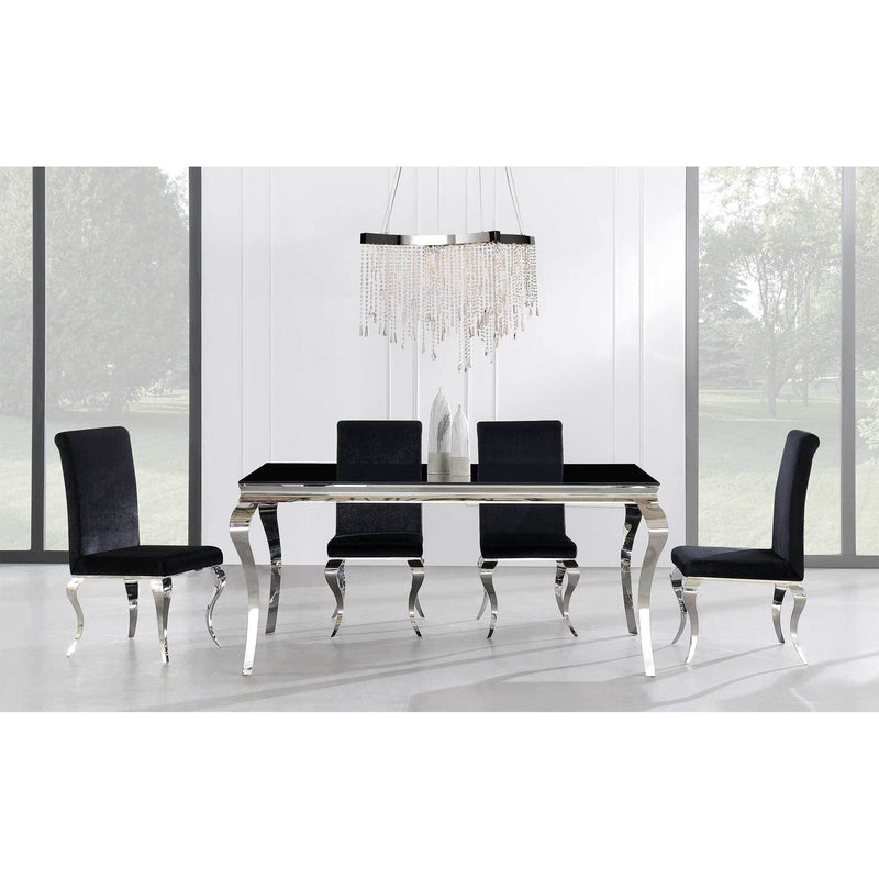 Ada Black Glass Dining Set - DMV FurnitureDining Room Set